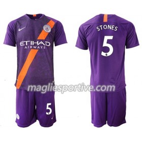 Completo Calcio Manchester City Stones 5 Bambino Divisa Terza 2018/2019